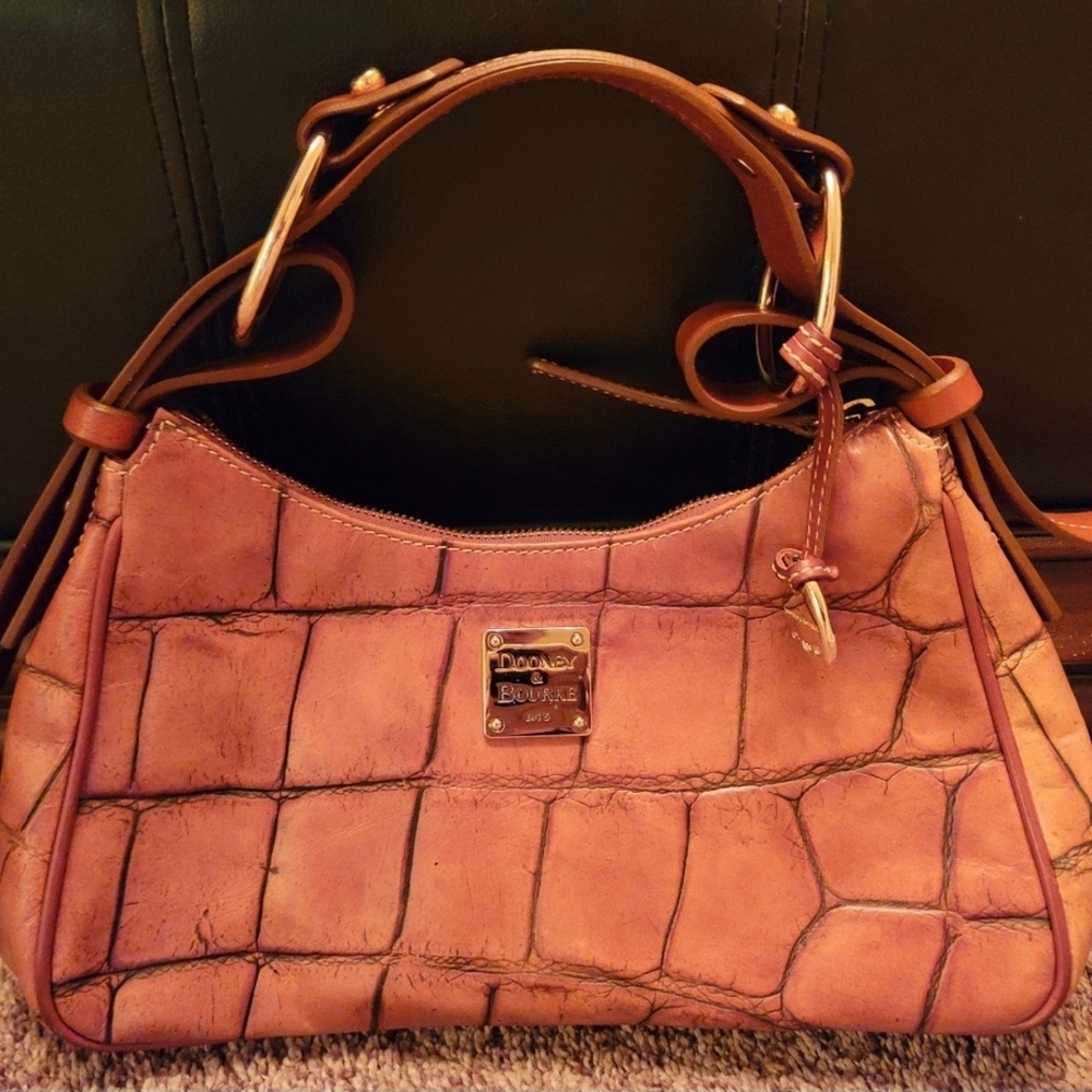 Dooney & Bourke Tan Textured Leather Shoulder Bag